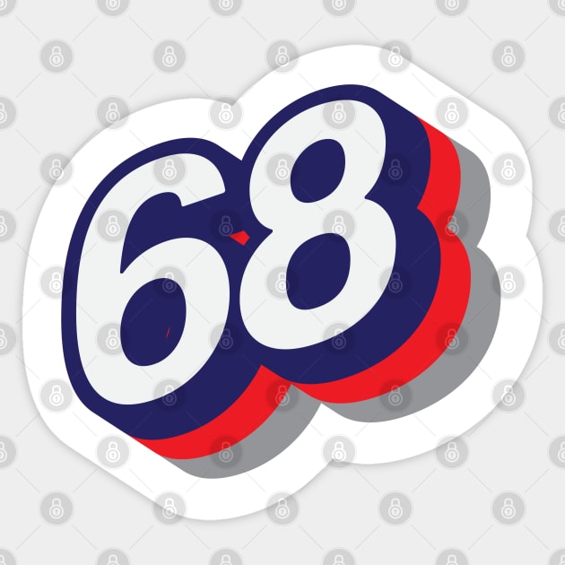 68 Sticker by MplusC